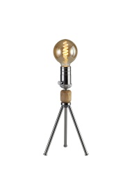 D0561  Tripp 31cm Table Lamp 1 Light Polished Chrome; Wood